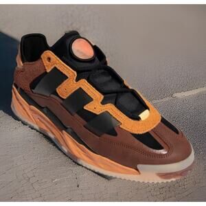 Adidas Niteball Hazy Copper Black Acid Orange Shoes FX7642 Mens Size 9 Fast Ship